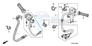 ST1300A9 UK - (E / ABS MKH MME) drawing SWITCH/CABLE