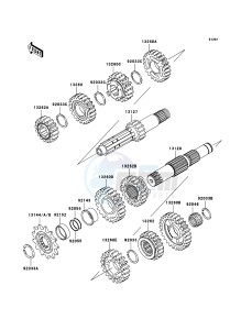 KX250 KX250R8F EU drawing Transmission