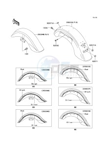 VN 1500 N [VULCAN 1500 CLASSIC FI] (N1-N3) [VULCAN 1500 CLASSIC FI] drawing FENDERS -- VN1500-N1_N2- -