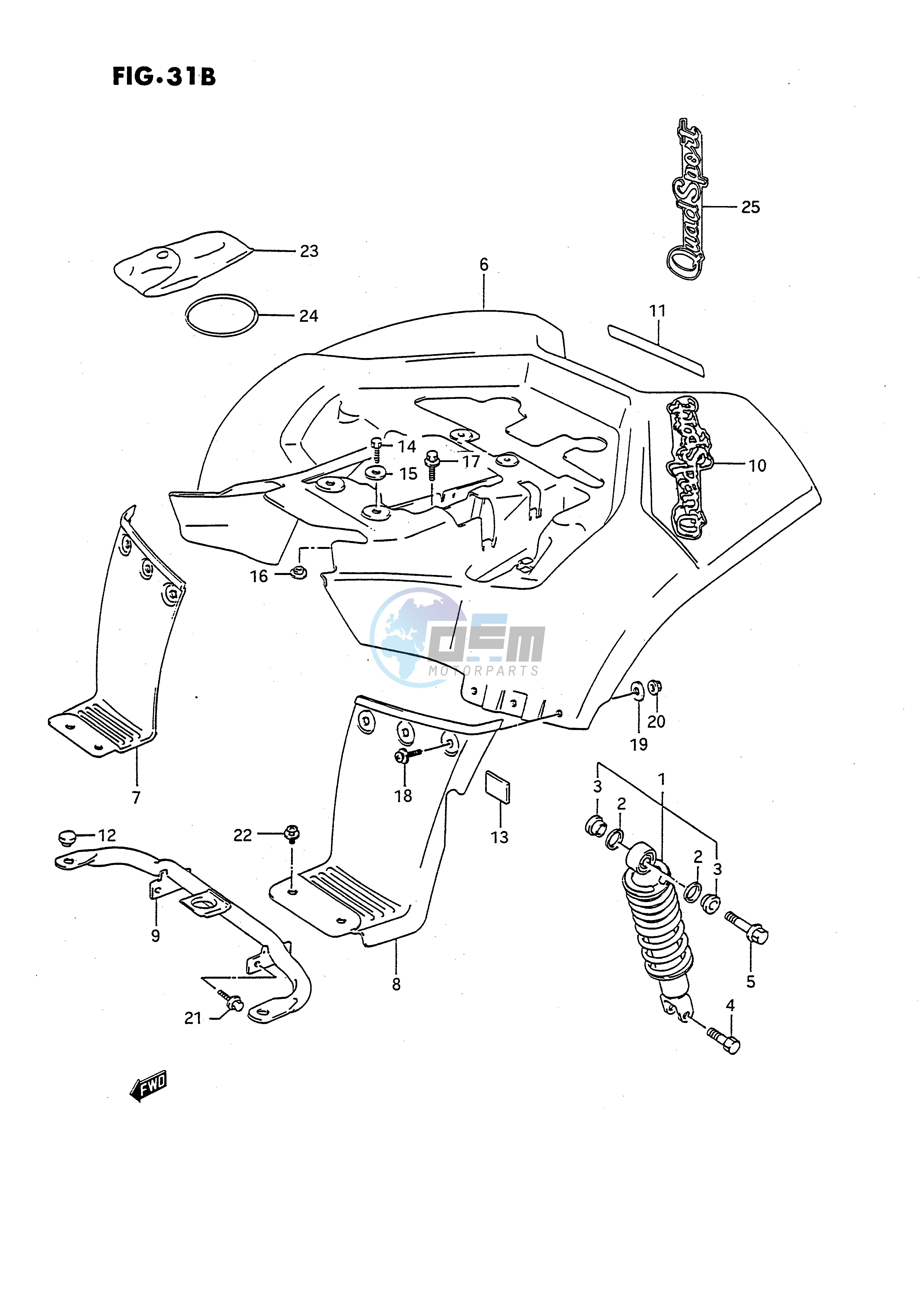 REAR FENDER (MODEL M N P R S)