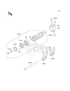 VN 1600 B [VULCAN 1600 MEAN STREAK] (B1-B2) [VULCAN 1600 MEAN STREAK] drawing GEAR CHANGE DRUM_SHIFT FORK-- S- -