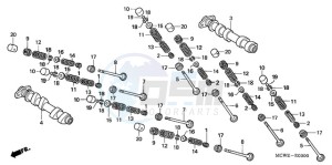 VFR800A9 France - (F / ABS CMF MME TWO) drawing CAMSHAFT/VALVE (FRONT)