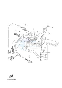 YFM450FWAD YFM45FGPHB GRIZZLY 450 EPS HUNTER (1CTG 1CTH 1CU9) drawing HANDLE SWITCH & LEVER