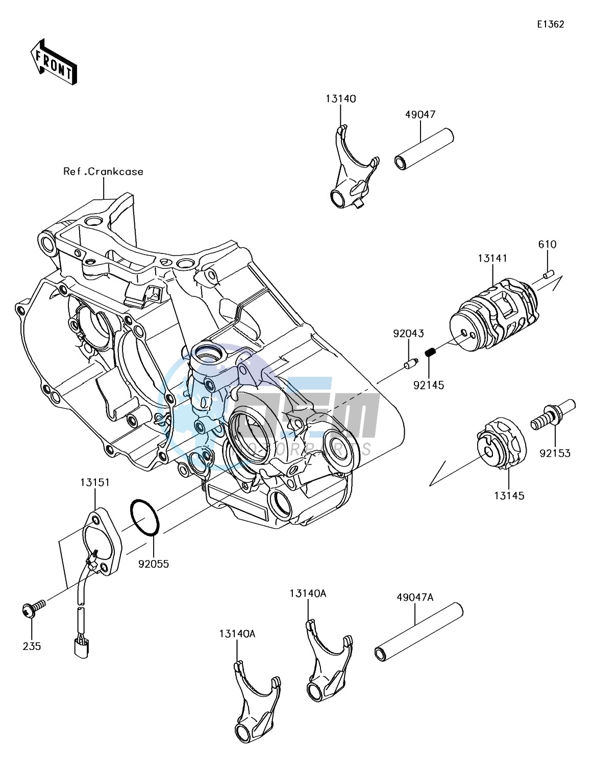 Gear Change Drum/Shift Fork(s)