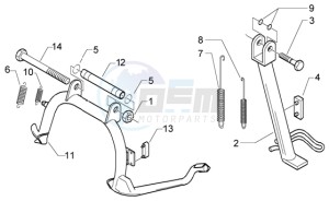 Granturismo 125 L drawing Central stand