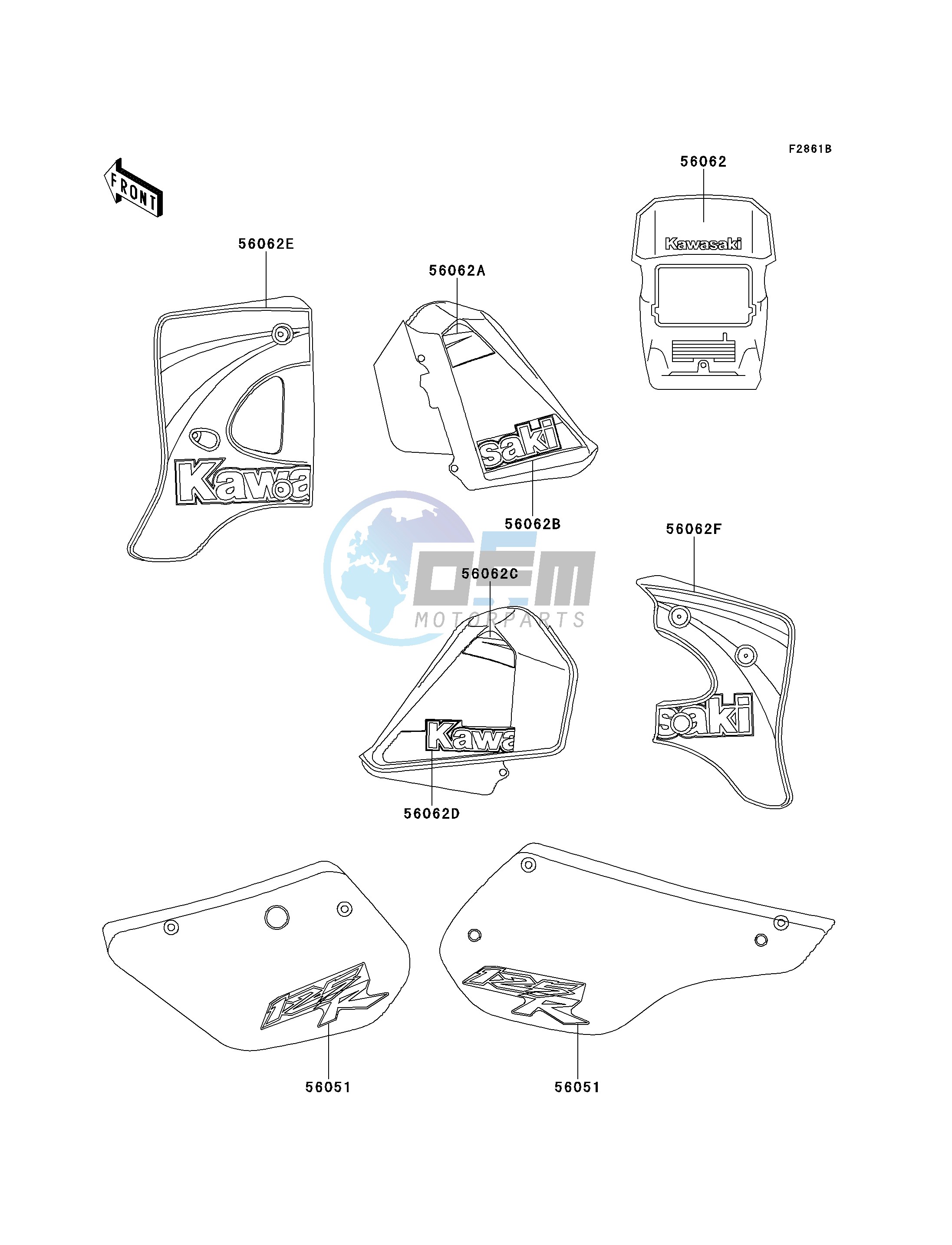 DECALS-- BLUE- --- MX125-A12 - A14- -