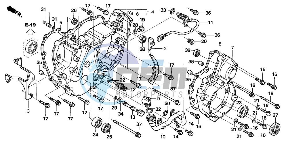 REAR CRANKCASE COVER