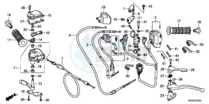 CBR650FAG CBR650F 6ED - (6ED) drawing HANDLE LEVER/SWITCH/CABLE