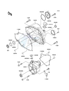 KLF250 KLF250A7F EU GB drawing Engine Cover(s)