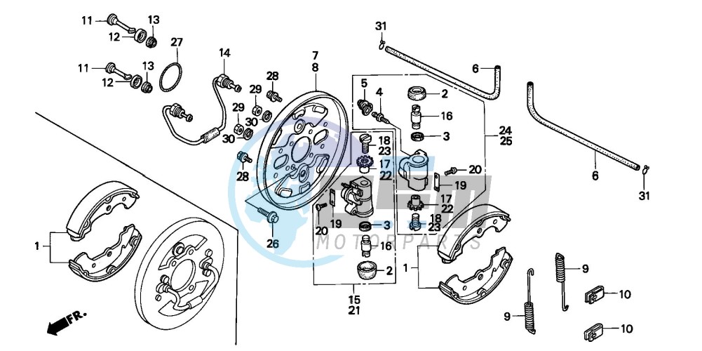 FRONT BRAKE PANEL (TRX300FW)