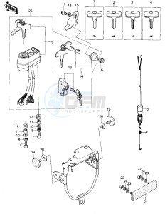 KL 250 A [KLR250] (A3-A4) [KLR250] drawing IGNITION SWITCH_LOCKS_REFLECTORS