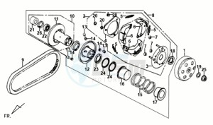 SYMPLY 50 drawing CLUTCH / V-SNAAR