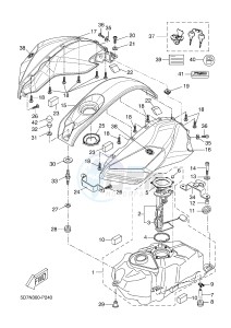 YZF-R125A R125 (5D7N) drawing FUEL TANK