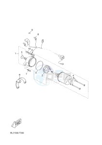 YP125RA EVOLIS 125 ABS (BL22 BL22) drawing STARTING MOTOR