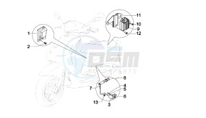 BOULEVARD - 150 CC 4T E3 drawing IGNITION COIL - VOLTAGE REGULATOR