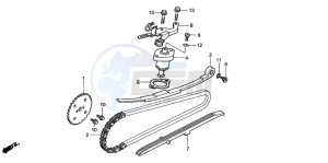 SH150 125 drawing CAM CHAIN/TENSIONER