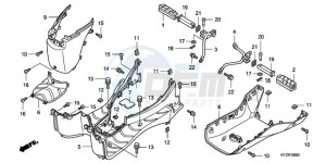 PES125R9 France - (F / CMF STC 2F) drawing FLOOR STEP/PILLION STEP