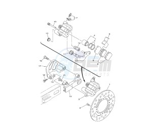 YZ 85 drawing REAR BRAKE CALIPER