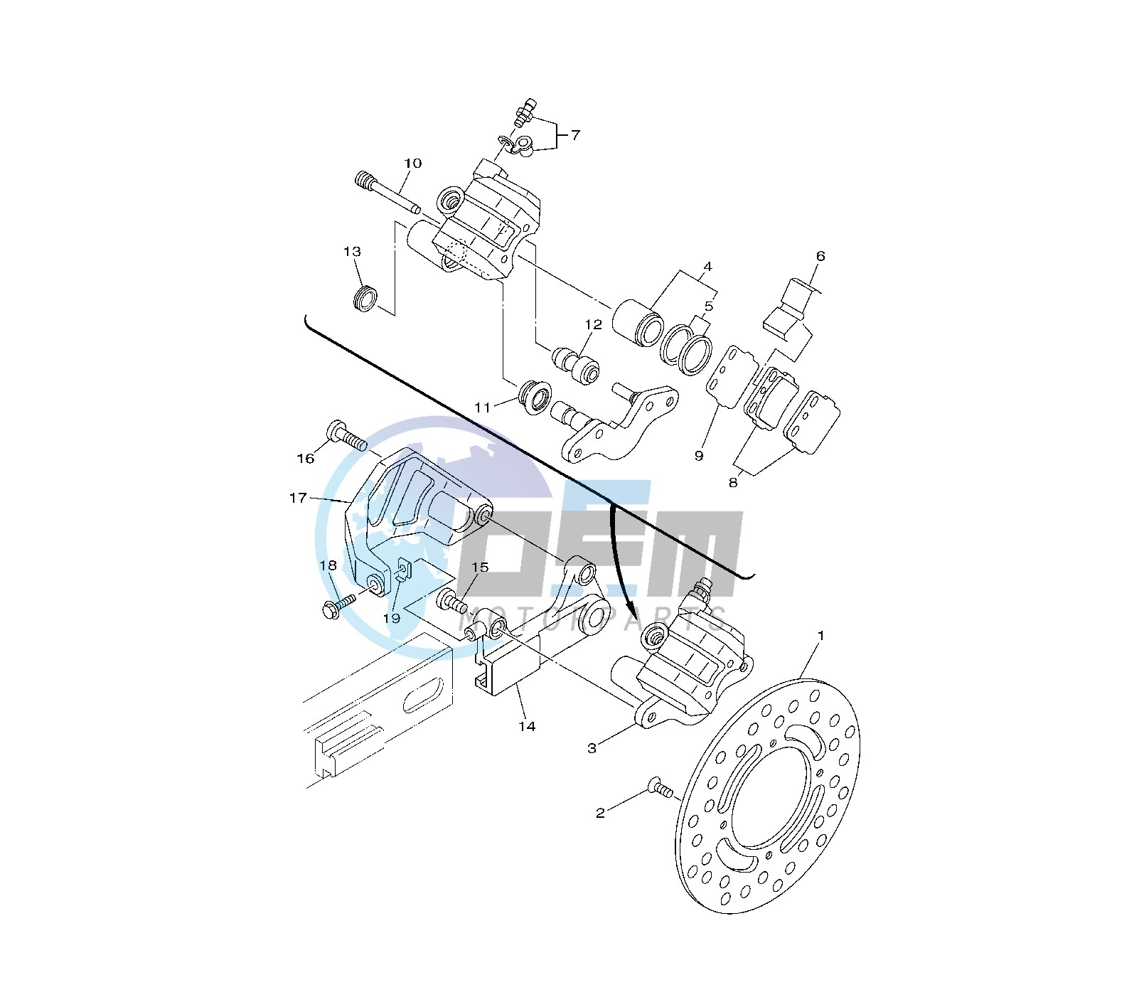 REAR BRAKE CALIPER