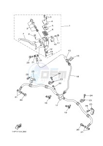 YFM550FWAD YFM5FGPB GRIZZLY 550 EPS (1HS3 1HS4) drawing FRONT MASTER CYLINDER