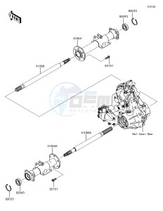 MULE SX 4x4 KAF400HJF EU drawing Rear Axle