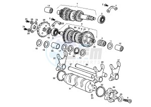 SENDA SM - 50 cc drawing GEAR BOX