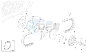 Scarabeo 50 Di-Tech drawing Variator