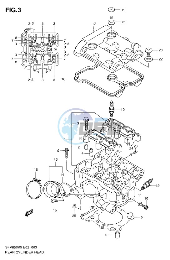 REAR CYLINDER HEAD