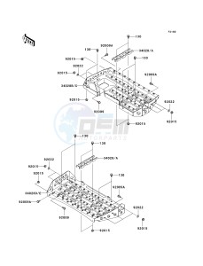 KVF 650 A [PRAIRIE 650 4X4] (A1) [PRAIRIE 650 4X4] drawing FOOTRESTS