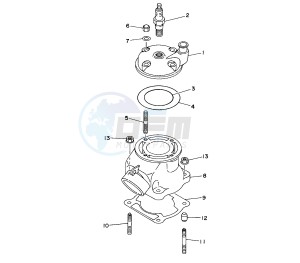 YZ LC-LW 80 drawing CYLINDER AND HEAD