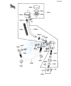 KZ 550 H [GPZ] (H1-H2) [GPZ] drawing REAR MASTER CYLINDER