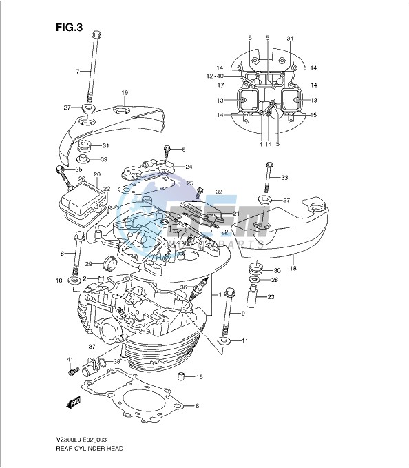 REAR CYLINDER HEAD