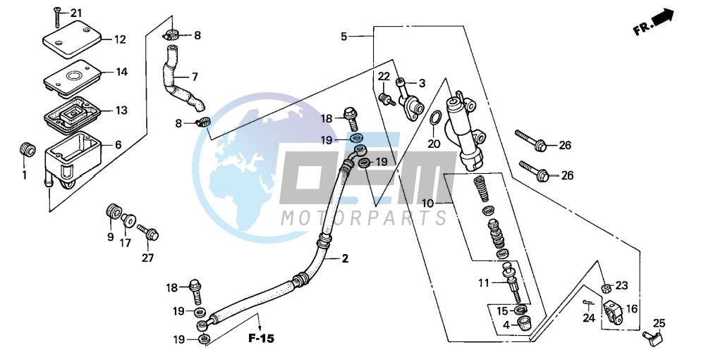 REAR BRAKE MASTER CYLINDER