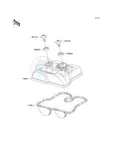 KX 250 N [KX250F] (N1) [KX250F] drawing CYLINDER HEAD COVER