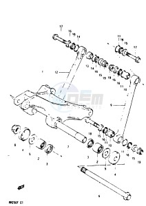 RM250 (E-F) drawing CUSHION LEVER