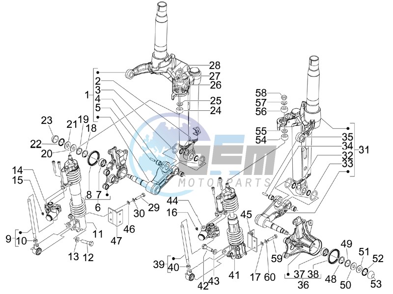 Front suspension - Shock absorbers