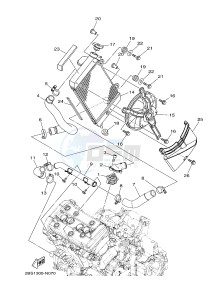 XT1200Z SUPER TENERE ABS (BP83) drawing RADIATOR & HOSE