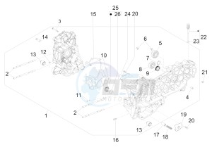 GTS 300 ie (EMEA, APAC) drawing Crankcase