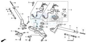 CBR125RW9 UK - (E) drawing HANDLE PIPE/TOP BRIDGE