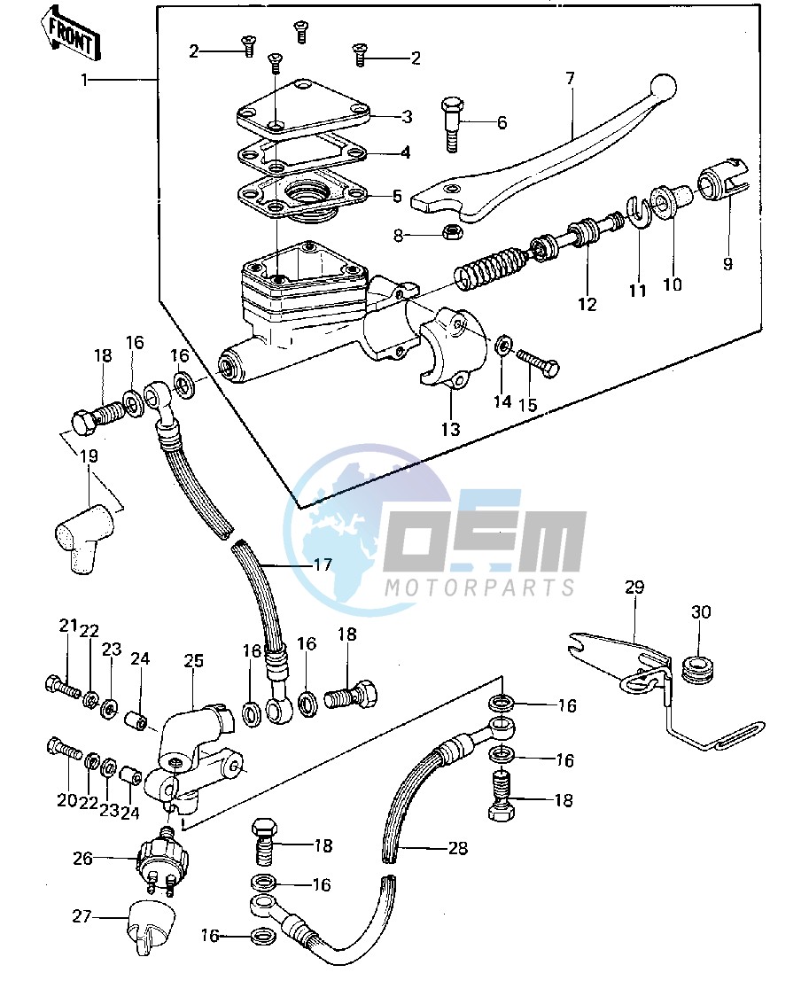 FRONT MASTER CYLINDER -- KZ1000-A2_A2A- -