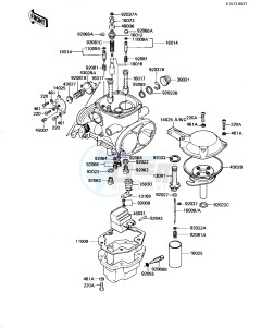 KZ 1300 A (A4) drawing CARBURETOR PARTS