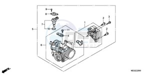 VT750CA9 UK - (E / MKH MME ST) drawing THROTTLE BODY