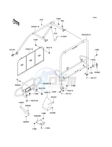 KAF 950 B [MULE 3010 DIESEL 4X4] (B7F) B7F drawing GUARDS_CAB FRAME