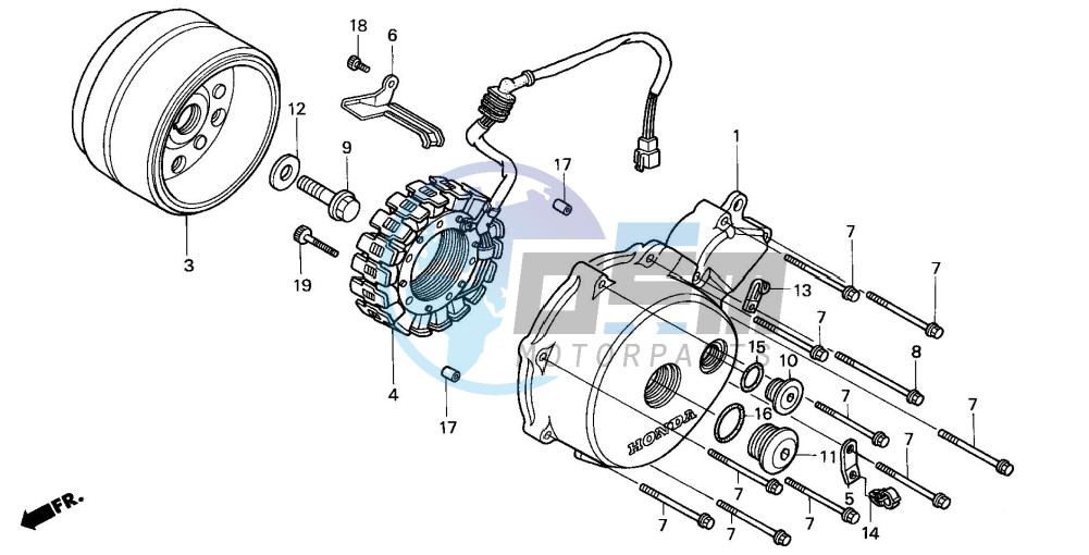 LEFT CRANKCASE COVER/ GENERATOR