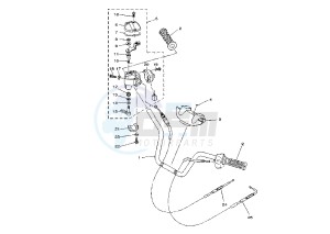 YFM FW KODIAK 400 drawing STEERING HANDLE -CABLE