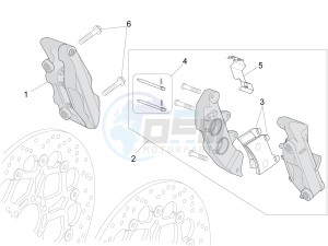 Eldorado 1400 1380 USA drawing Front brake caliper