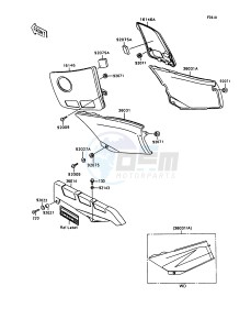 ZX 600 C [NINJA 600R] (C10) [NINJA 600R] drawing SIDE COVERS_CHAIN COVER