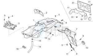 Breva V IE 1100 drawing Rear body - Mudguard