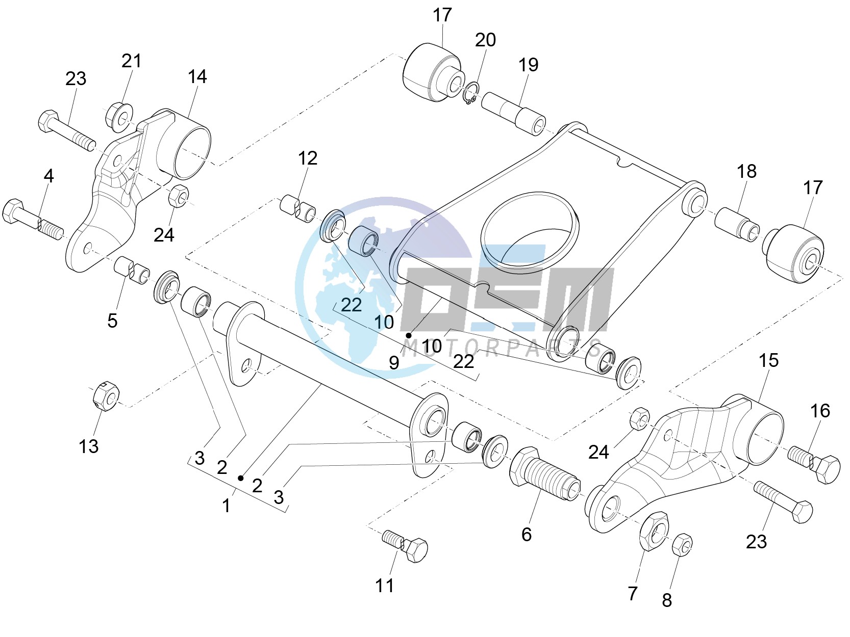 Swinging arm