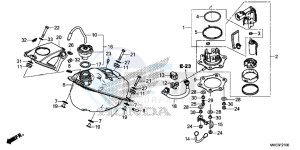 CRF450R Europe Direct - (ED) drawing FUEL TANK (CRF450R)